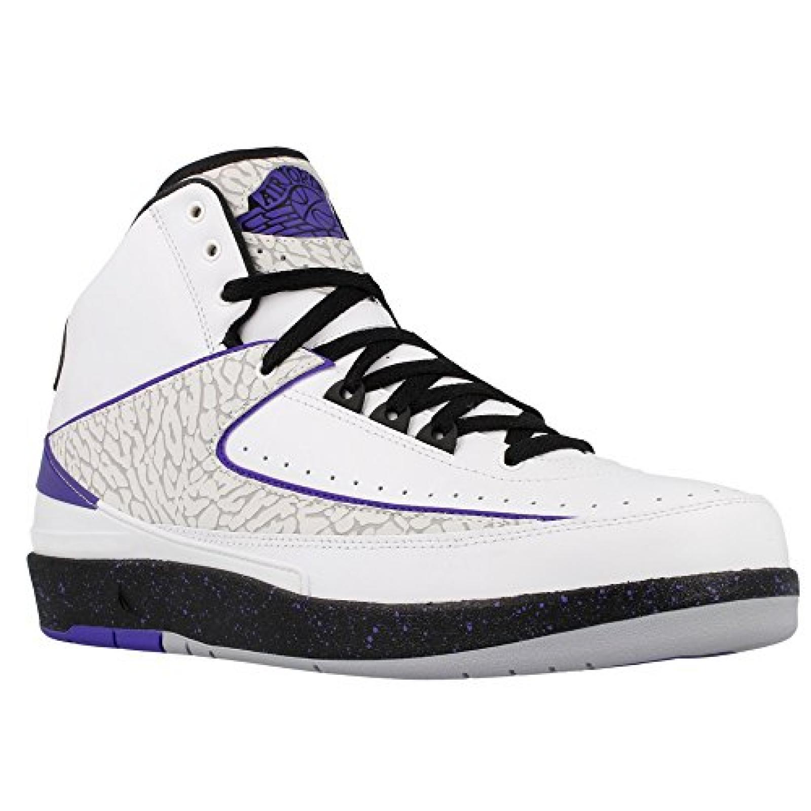 Nike Air Jordan 2 Retro Elephant Print Dark Concord Basketballschuhe Sneaker wei&szlig;/grau/blau/schwarz 