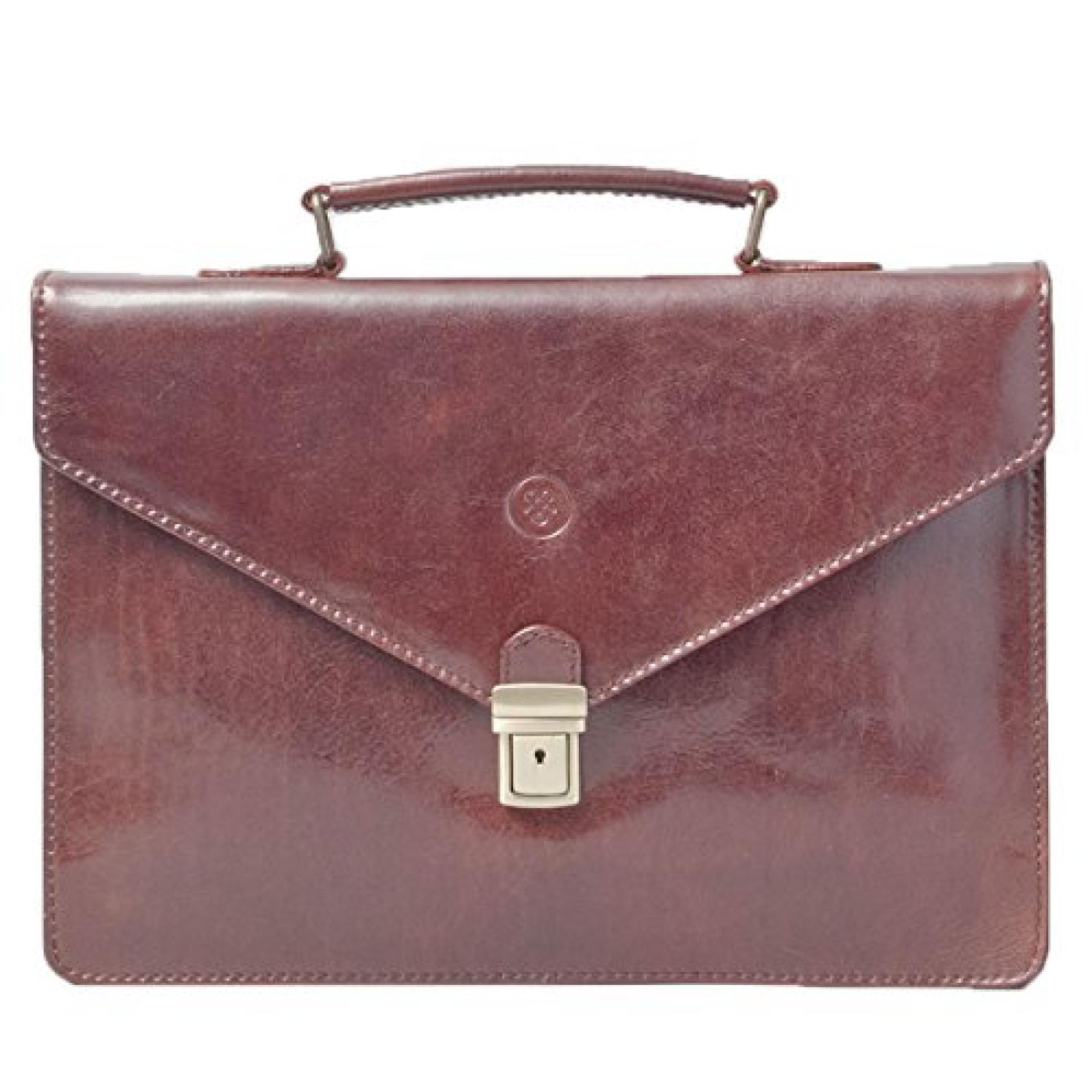 Luxus Aktentasche f&uuml;r Herren in Dunkelbraun (Lorenzo) 