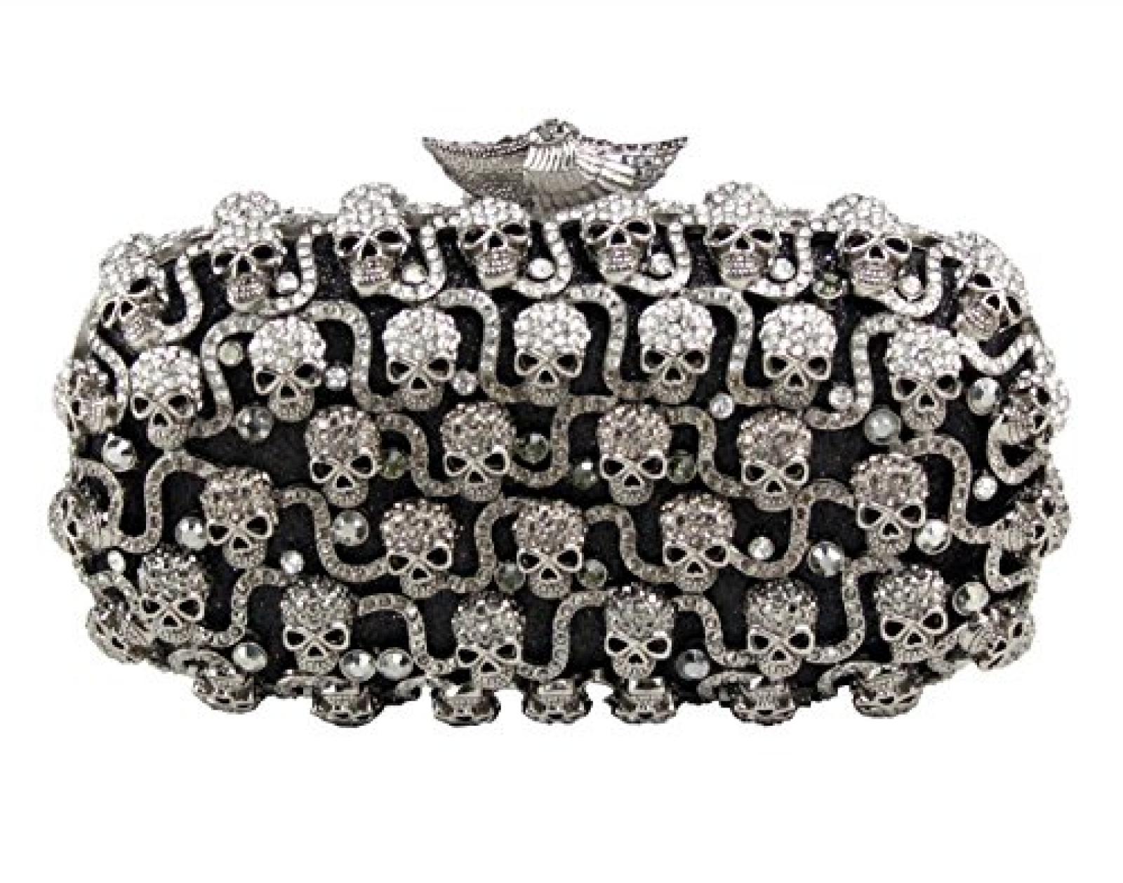 CY Damen Tasche Handtasche Abendtasche mit &Ouml;sterreichischen und Strass Samt 