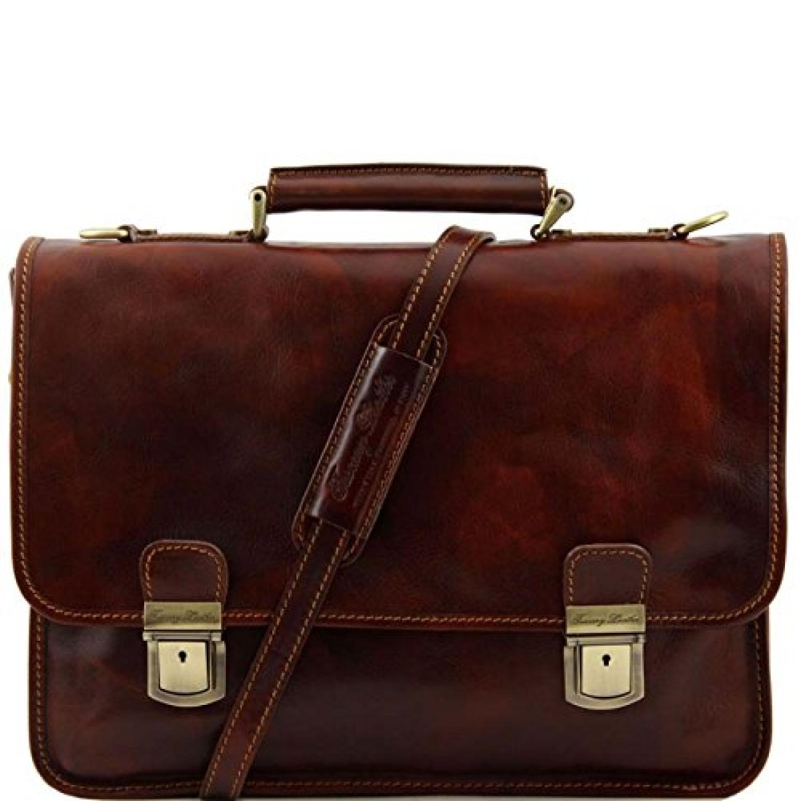Tuscany Leather - Firenze - Aktentasche aus Leder 2 F&auml;cher Braun - TL10028/1 