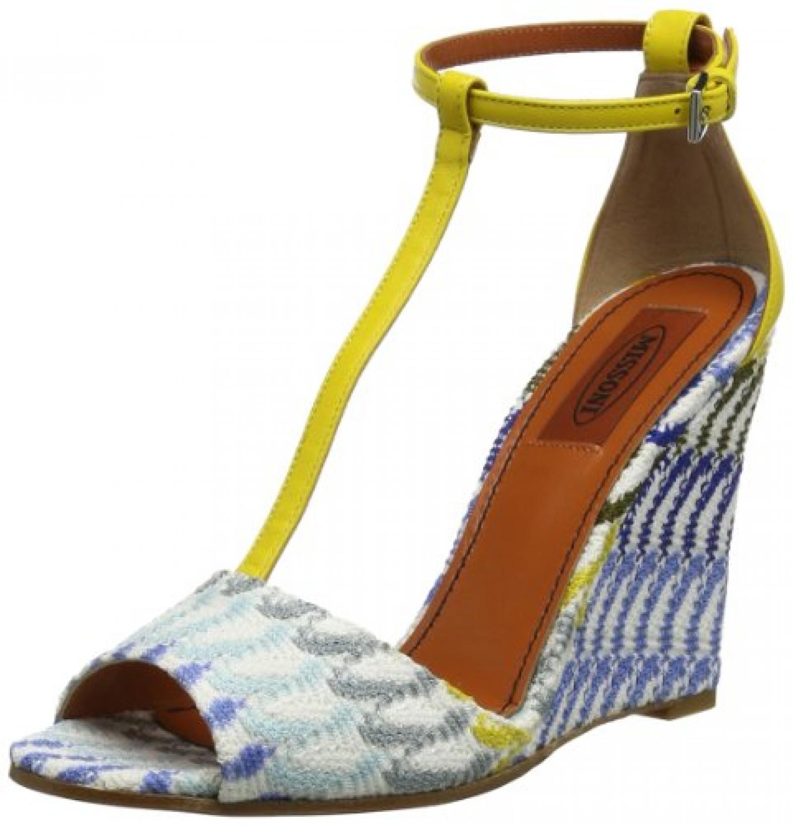 Missoni MISSONI Sandale T - Riemchen Keilabsatz 10 cm XM003B Damen Sandalen Missoni MISSONI Sandale T - Riemchen Keilabsatz 10 cm XM003B Damen Sandalen