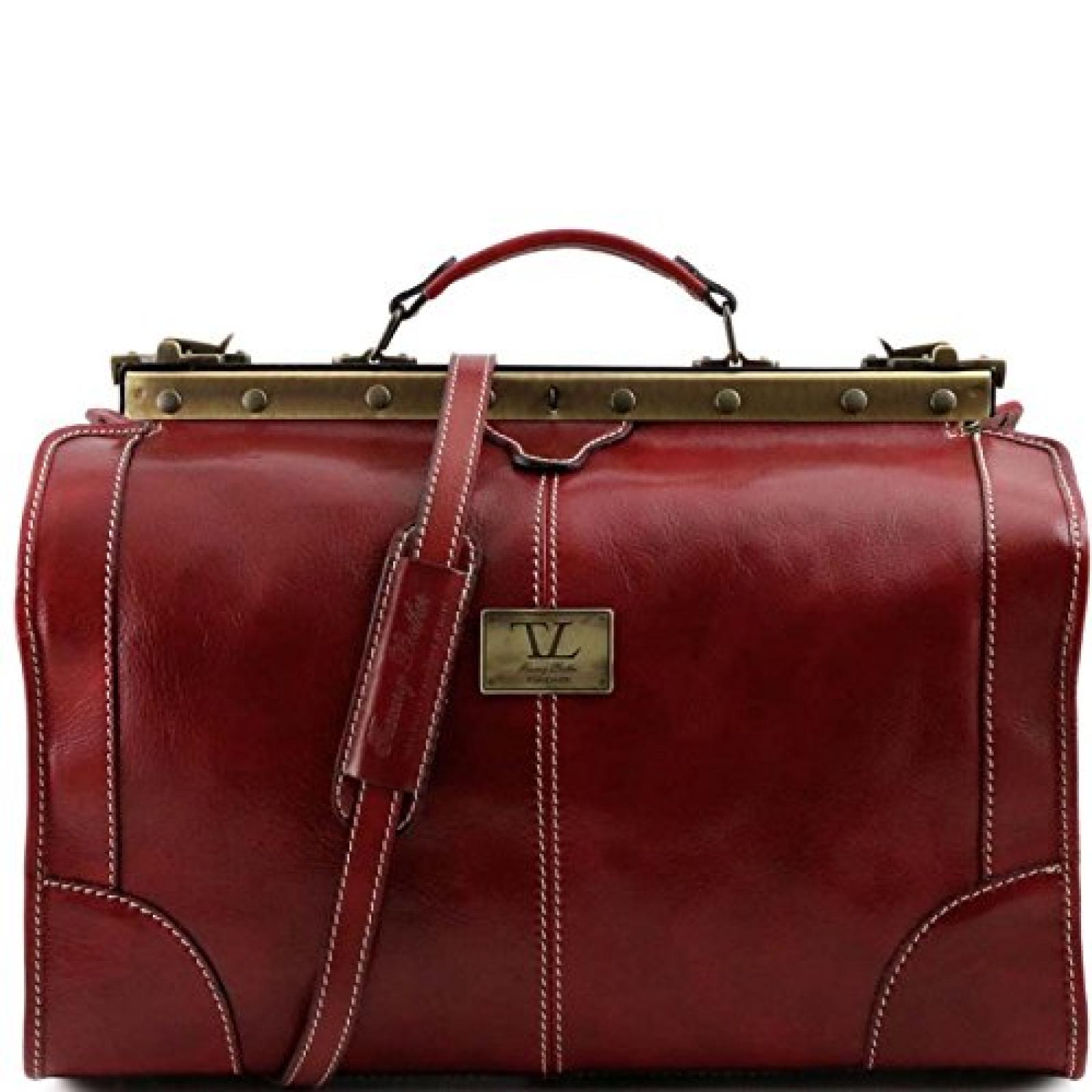 Tuscany Leather - Madrid - Maulbügelreisetasche aus Leder - Klein Rot - TL1023/4 