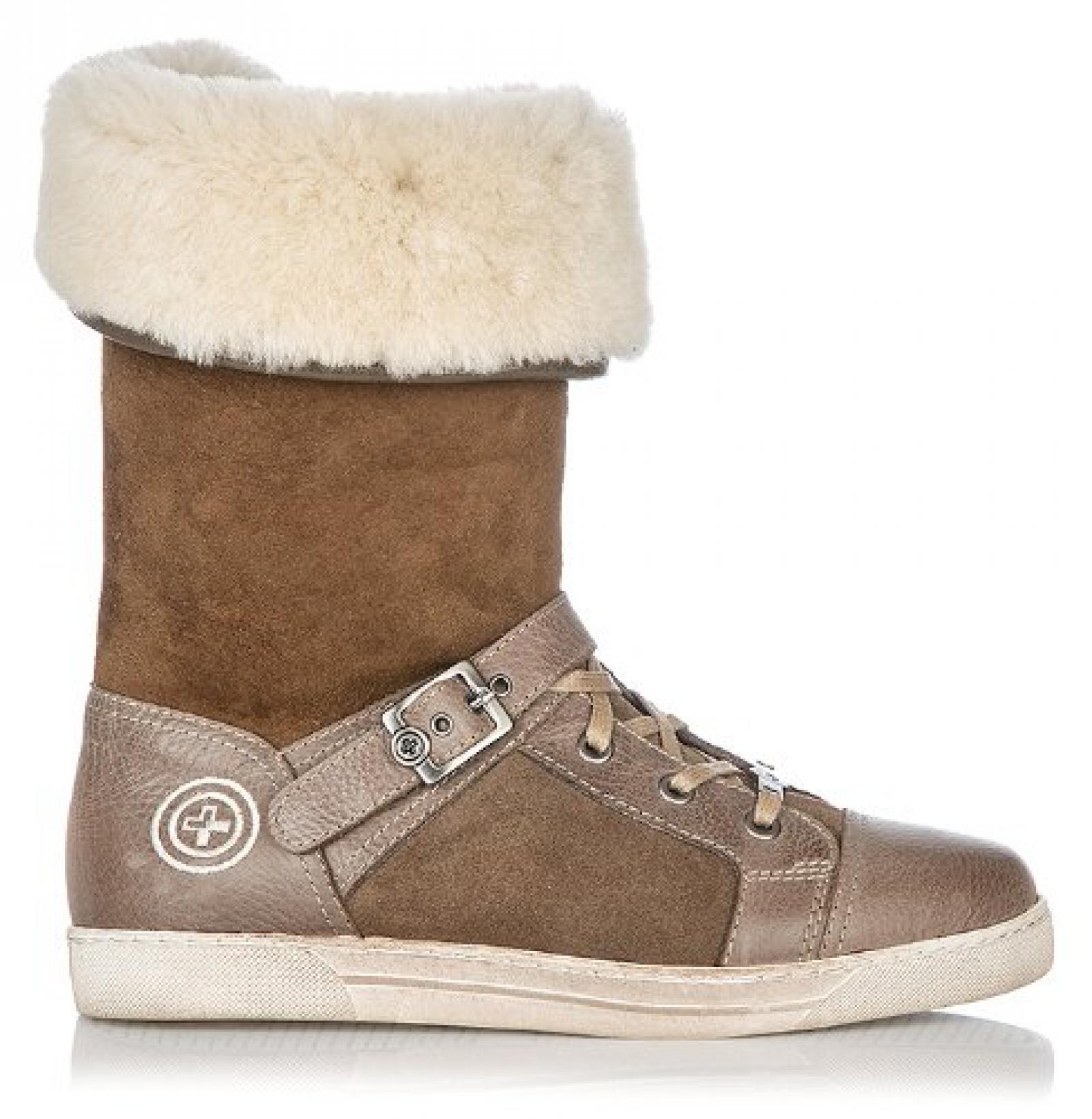 Gino-B Damen Sneaker Saalbach Combi Taupe 