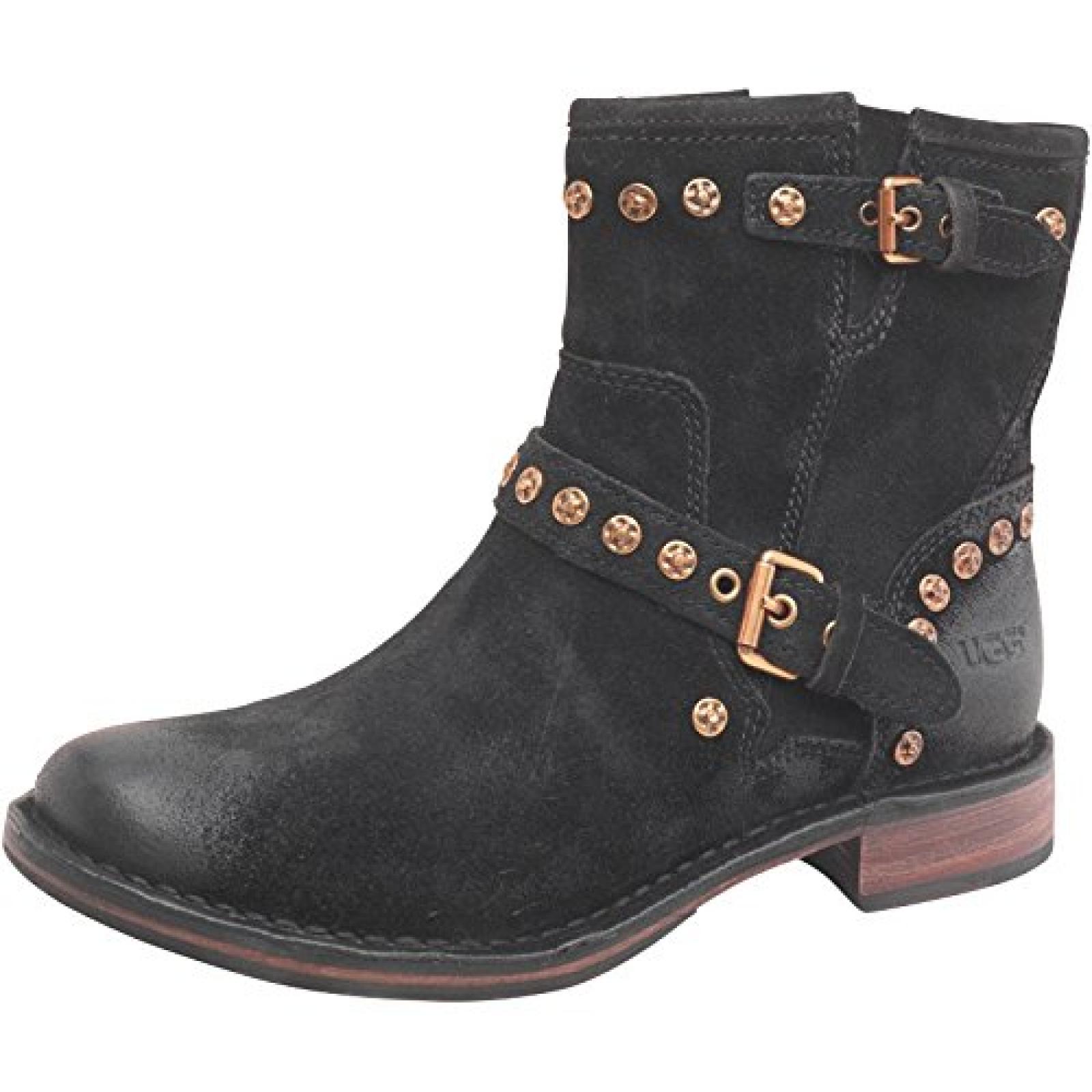 Damen Ugg Fabrizia Studs Stiefel Schwarz Frauen Weibchen 