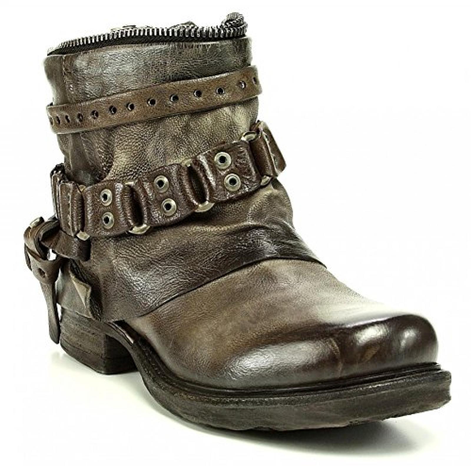 A.S.98 AirStep Stiefelette Bootie ebano braun Zierb&auml;nder 