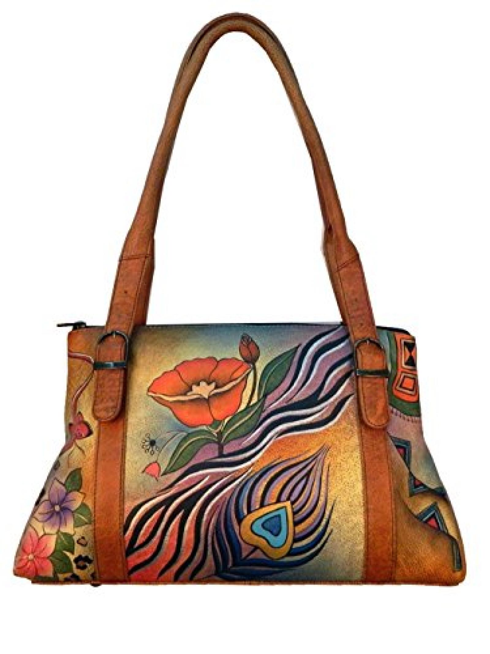 ANUSCHKA Damen Designer Leder Handtasche *UNIQUE* - PHEASANT - + GRATIS ZEITSCHRIFT JOLIE 