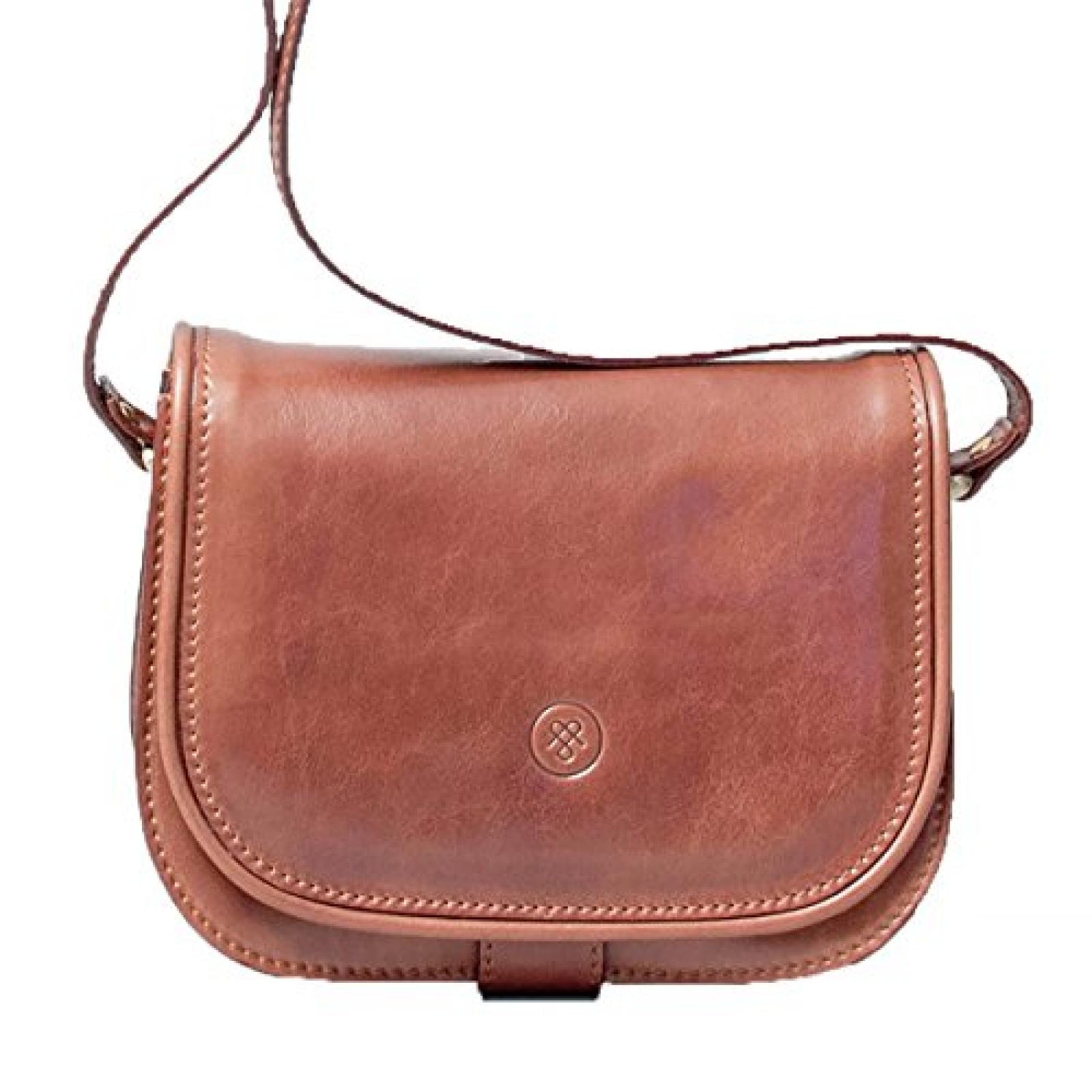 Maxwell Scott Bags &reg; Luxus Damen Leder Handtasche in Cognac Braun (MedollaM) 