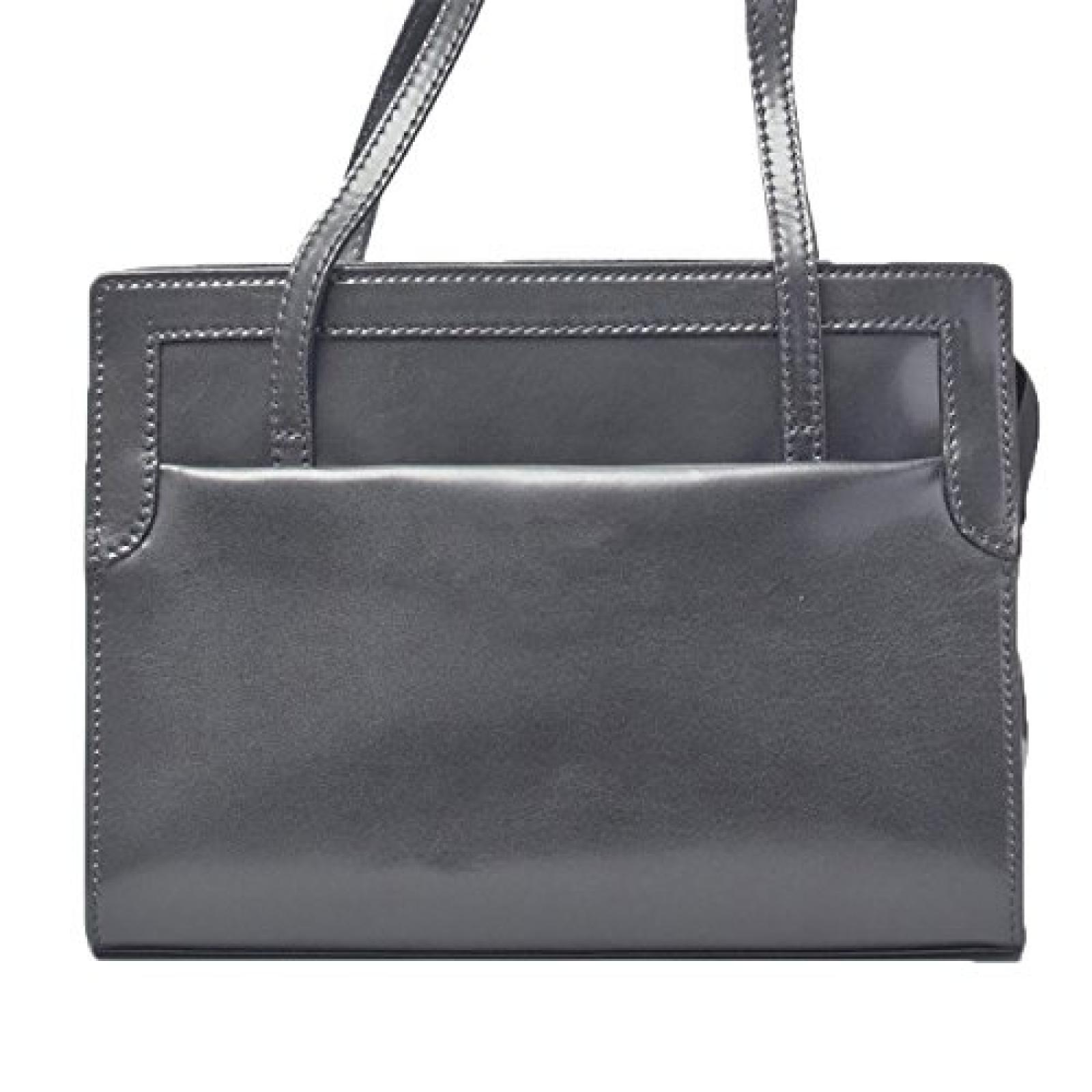 Maxwell Scott Bags &reg; Luxus Damenhandtasche aus Leder in Schwarz (ScalaS) 