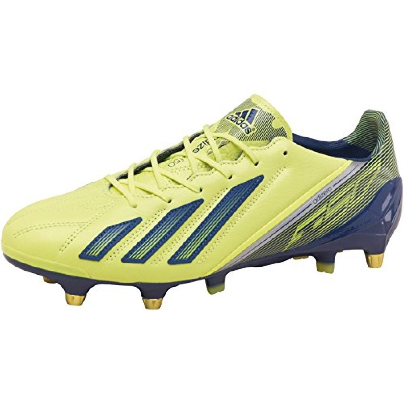 Herren adidas Herren F50 Adizero XTRX SG Leder Fu&szlig;ballschuhe Gelb/Blau/Silber 