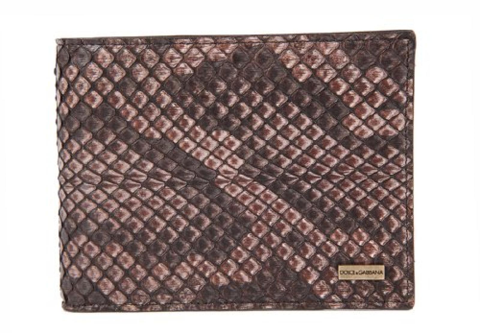 DOLCE&GABBANA Herren Echtleder Geldb&ouml;rse Geldtasche Geldbeutel Bifold paiton vintage Braun 