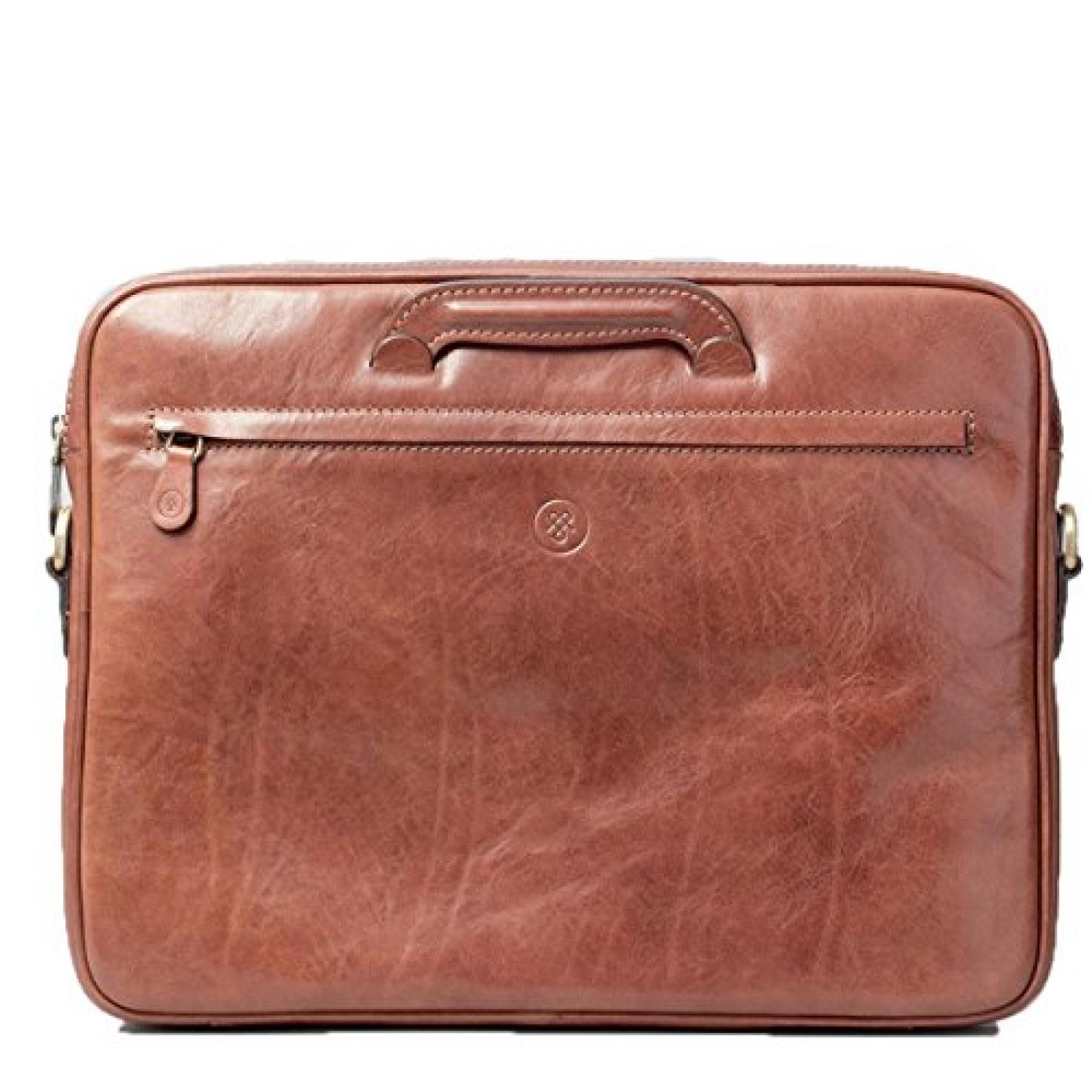 Maxwell Scott Bags Schmale Luxus Leder Dokumententasche / Kleine Leder Aktentasche f&uuml;r Damen und Herren (Tutti) 