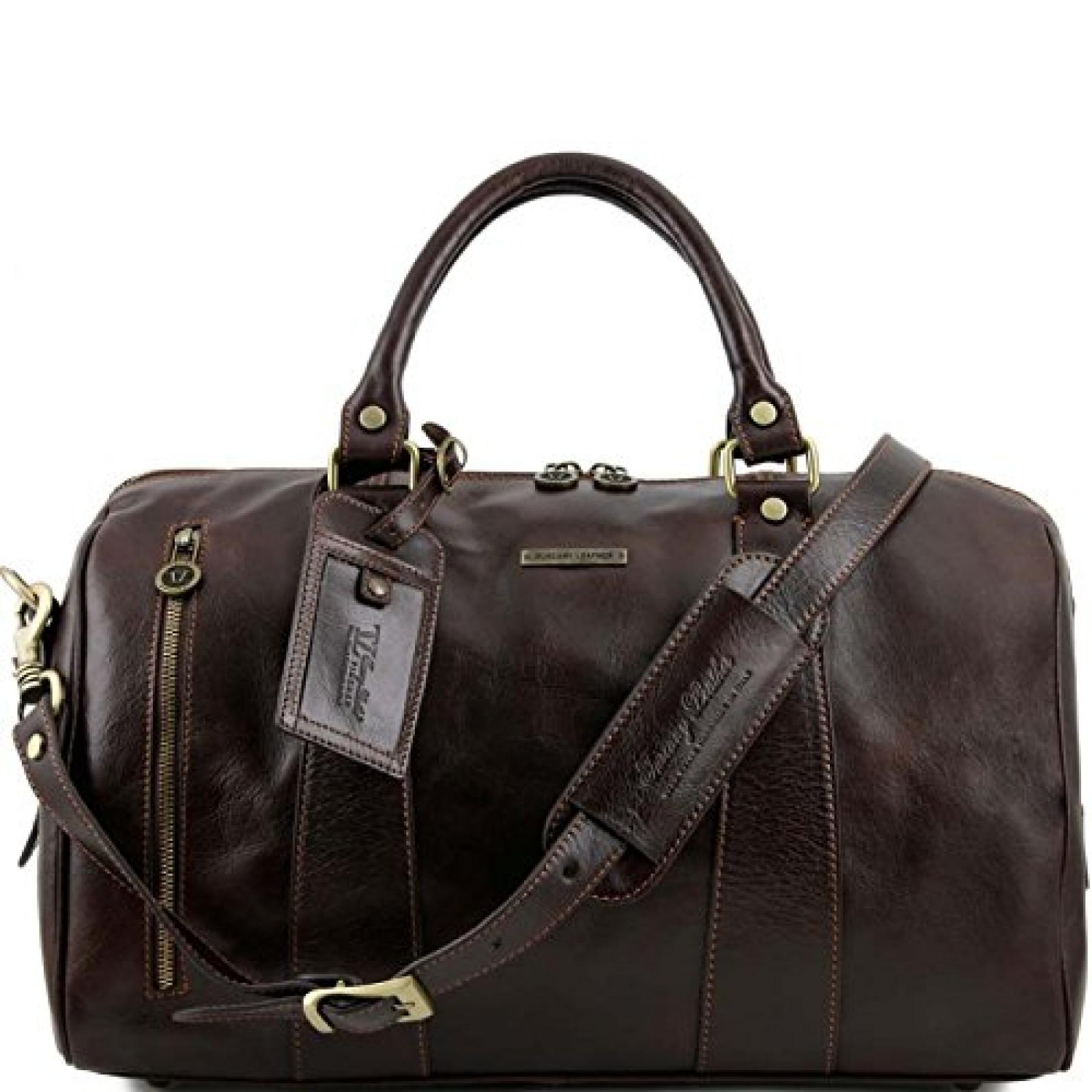 Tuscany Leather - TL Voyager - Weekender Reisetasche aus Leder - Klein Dunkelbraun - TL141216/5 