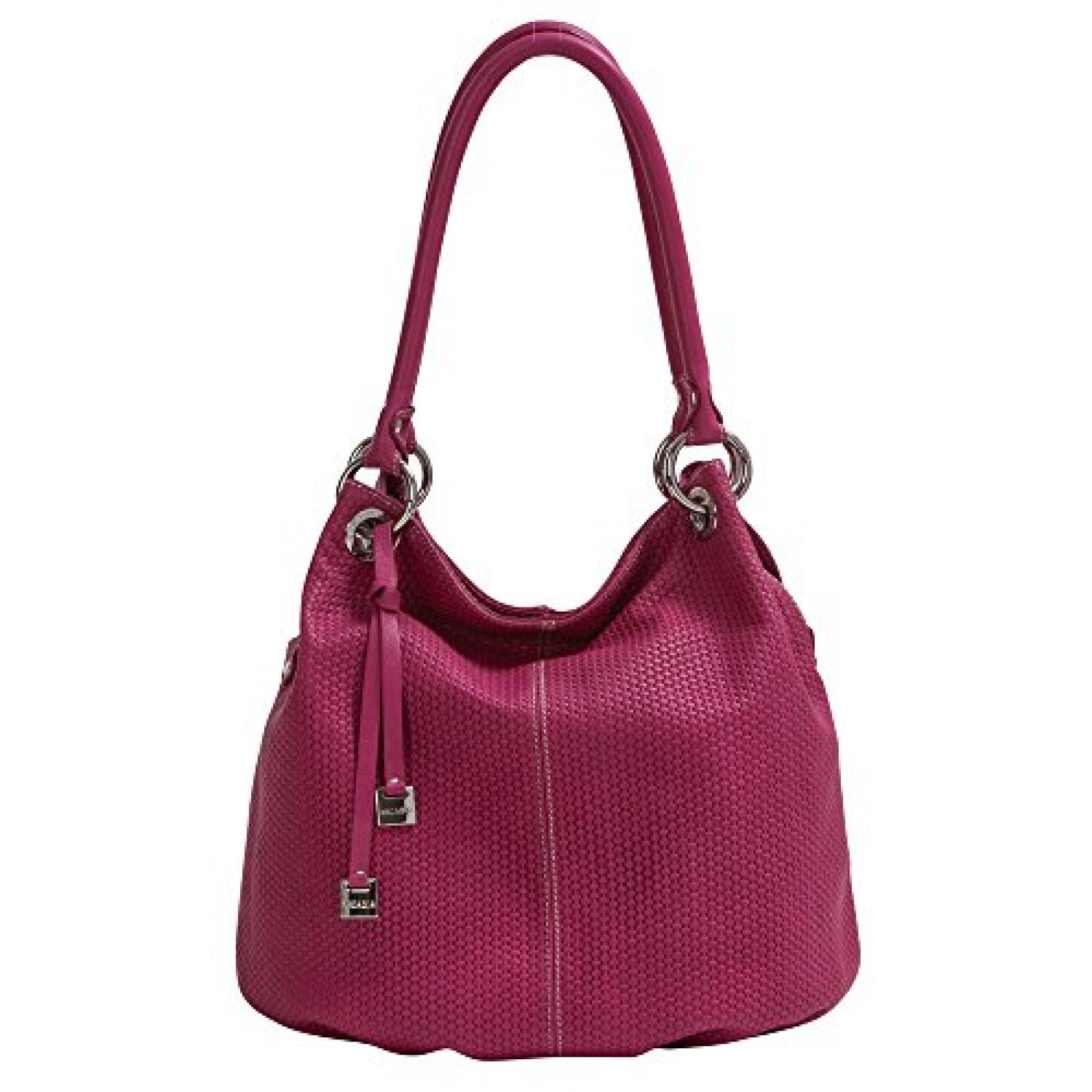Arcadia Pacifica Druckleder Gro&szlig;e Hobo-Tasche Tasche - Rosa 