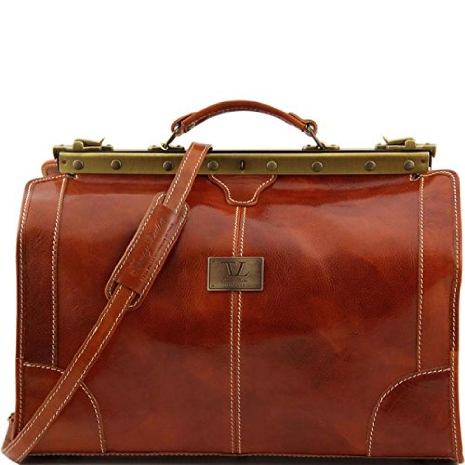 Tuscany Leather - Madrid - Maulbügelreisetasche aus Leder - Klein Honig - TL1023/3 