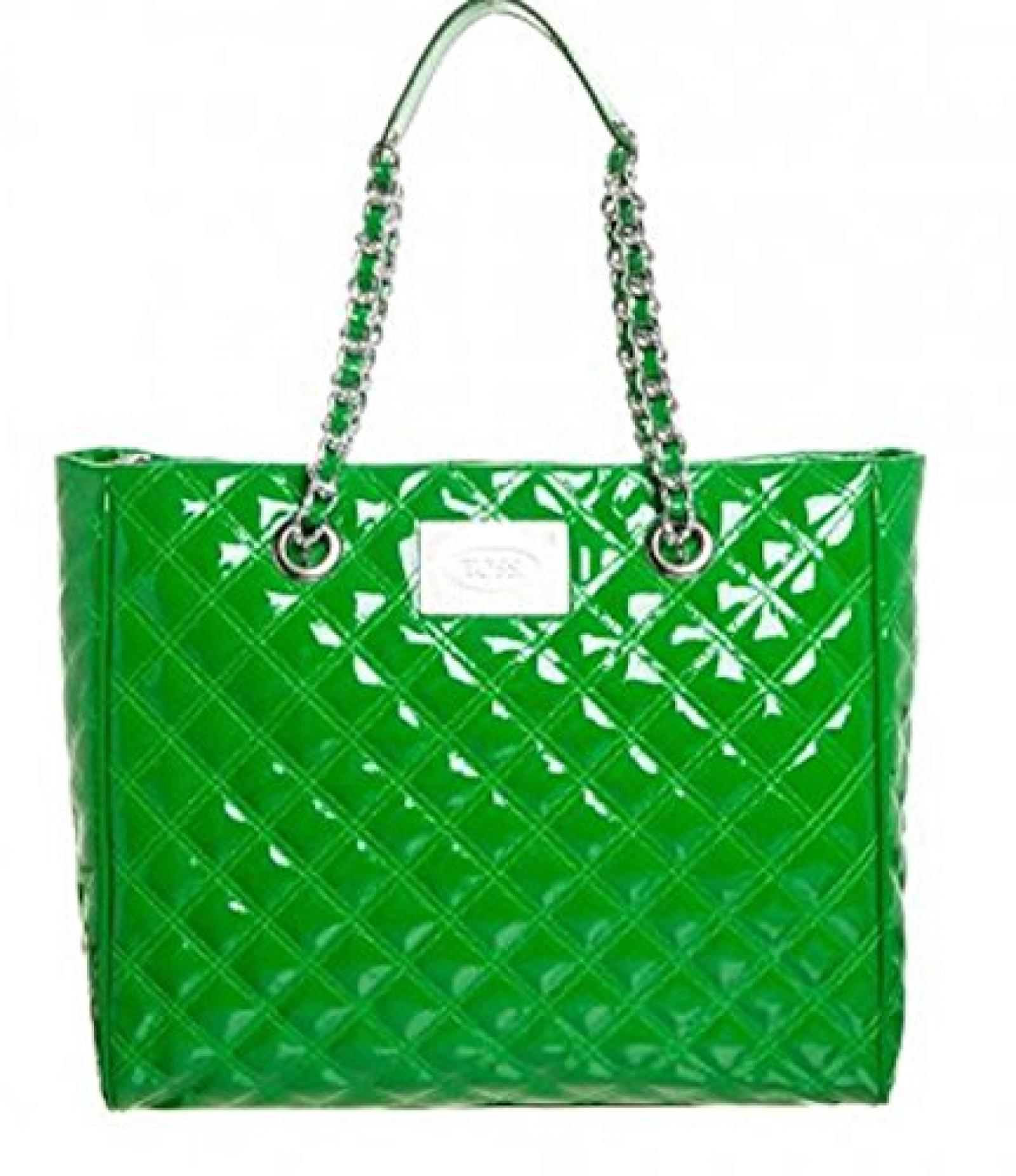 Sch&ouml;ne Silvio Tossi Handtasche im gr&uuml;nen Lackleder 