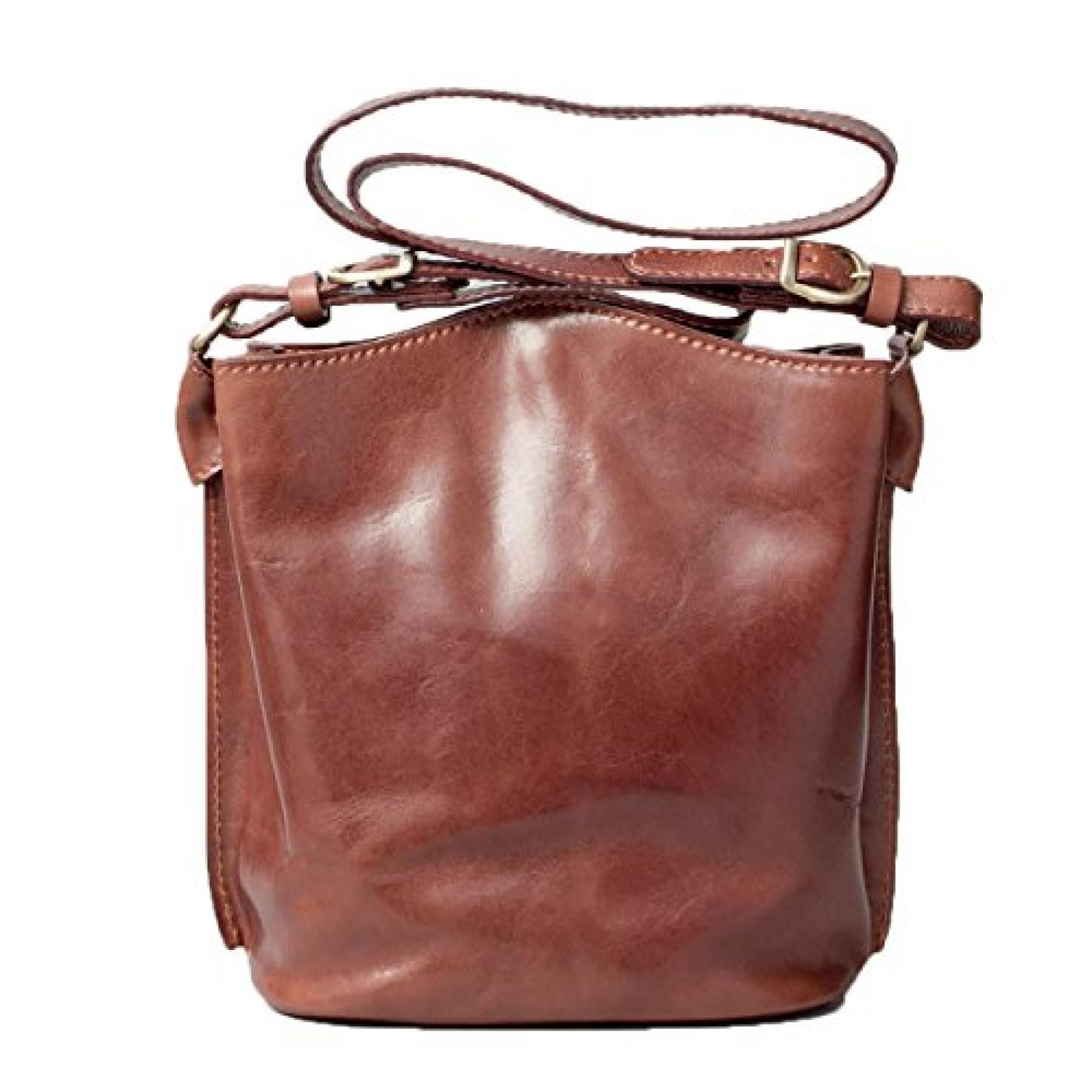 Maxwell Scott Bags ® Luxus Bucket Handtasche aus Leder in Dunkelbraun (Palermo) 