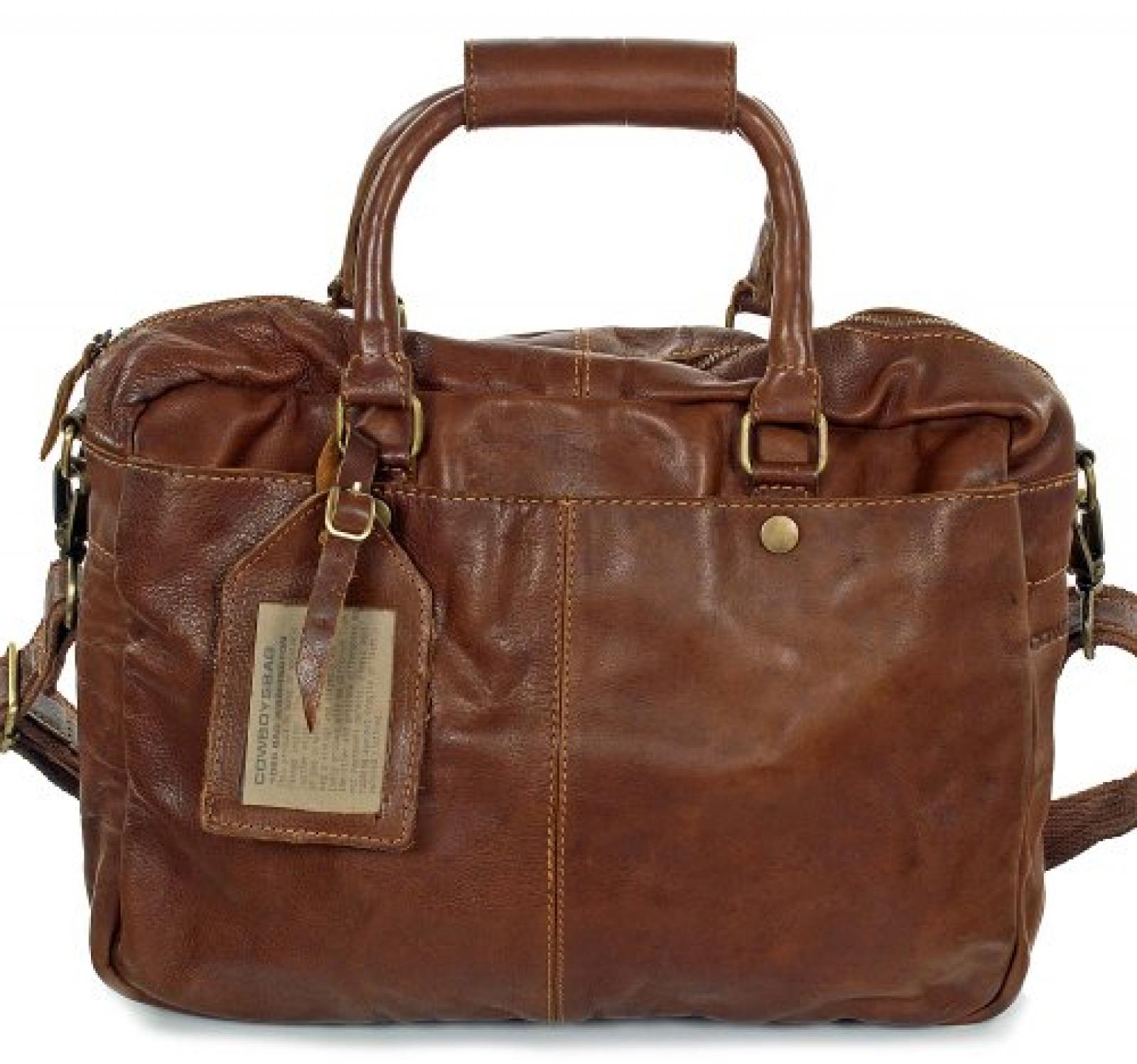 Cowboysbag Washington Unisex Handtasche - Businesstasche (37x28x11 cm), Farben:Braun (Cognac) 