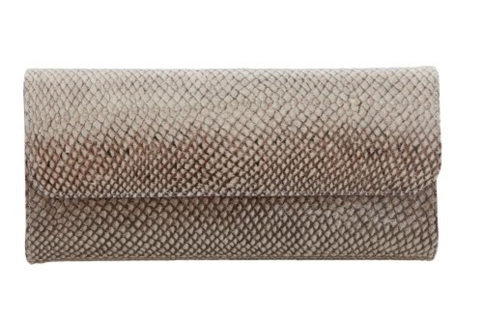 Londine Abendtasche + Clutch Mayreau mit Magnetverschluß und Schulterkette, aus Lachsleder, Größe (BxHxT): 25cm x 12cm x 4cm 