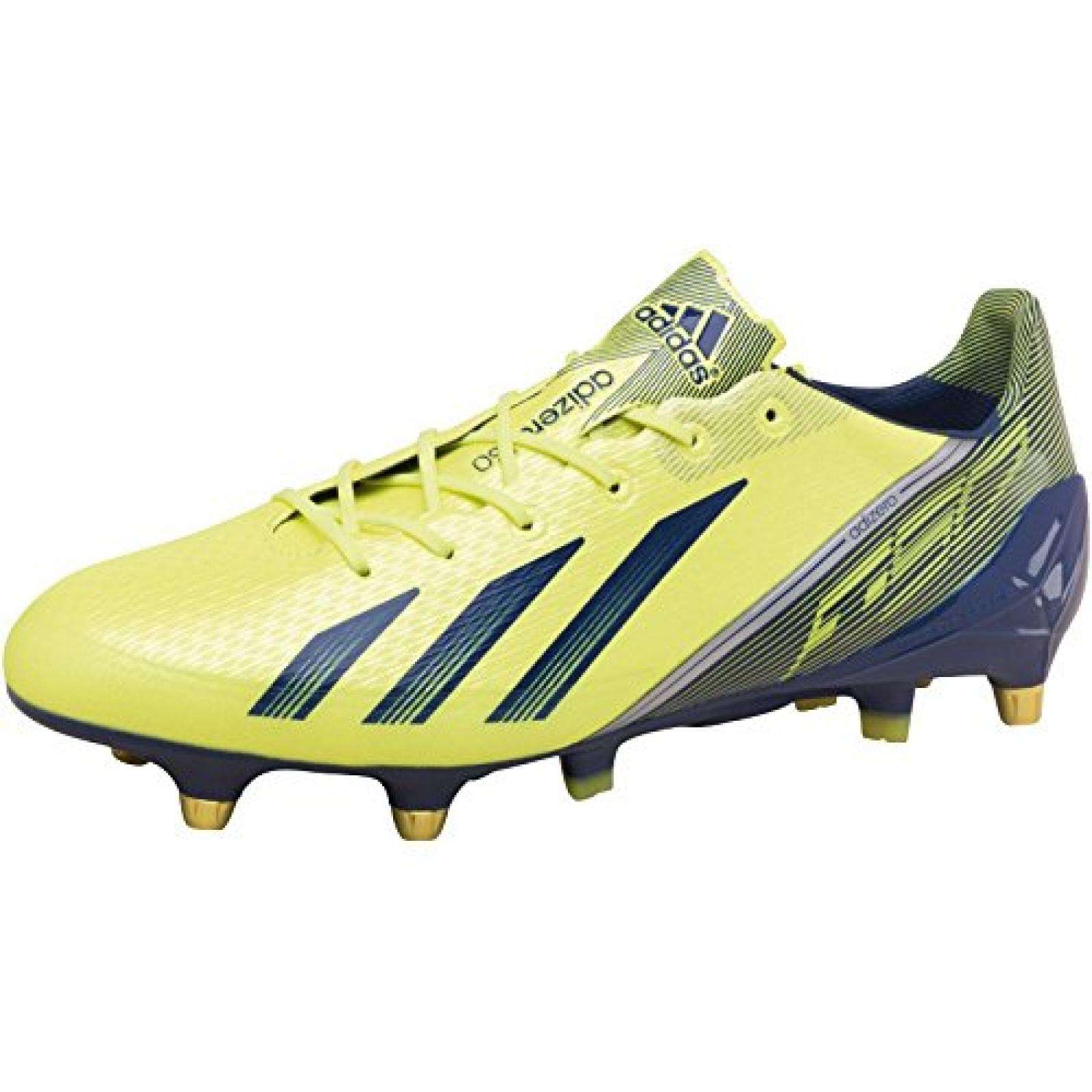Herren adidas Herren F50 Adizero XTRX SG F&uuml;&szlig;ballschuhe Gelb/Blau/Silber 